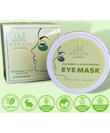 Organic Aloe & Cucumber Eye Gel Masks - De-Puff & Soothe Tired Eyes Hydrate Dark Circles Anti-Aging All Natural 30 Pairs - Buy Online on GoSupps.com