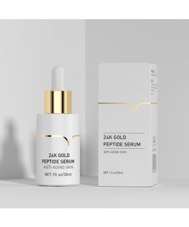 24K Gold Peptides Serum for Face 9 Peptide Skin Booster Anti Aging Serum with Nano Gold Even Skin Tone Glow Collagen Peptides Essence for Dark Spots & Fine Lines Collagen Peptide 1 Fl.Oz - Buy Online on GoSupps.com