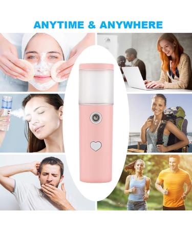 Face Mist 27ml Facial Handy Sprayer Hydrating Mister USB Rechargeable for Skin Care Beauty Pink Facial Sprayer - Buy Online on GoSupps.com