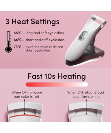 Fancii Heated Eyelash Curler - USB C Rechargeable Long-Lasting Curls Fast Heat Professional Tool for All Eye Shapes Safe & Gentle - Buy Online on GoSupps.com