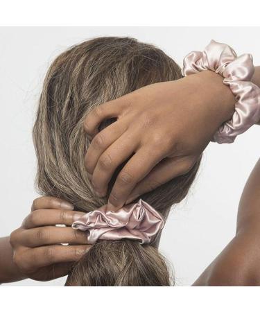 Shop Michoooyel 100% Silk Scrunchies - Soft Pink Hair Ties for Girls & Women | Durable Elastic Ponytail Holders & Hair Jewelry - Buy Online on GoSupps.com