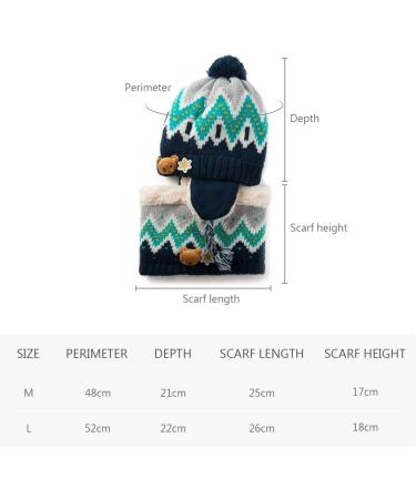 DORRISO Cute Kids Caps Scarf Set - Knitted Warm Beanies Hat for Newborn Girls Boys - Buy Online on GoSupps.com