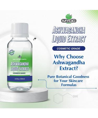 MYOC_Ashwagandha_Liquid_Extract_|_Cosmetic_Grade_Botanical_Ingredient_|_Non-Edible_|_Water_Based_Herbal_Extract_for_DIY_Skincare_|_120ml - Buy Online on GoSupps.com