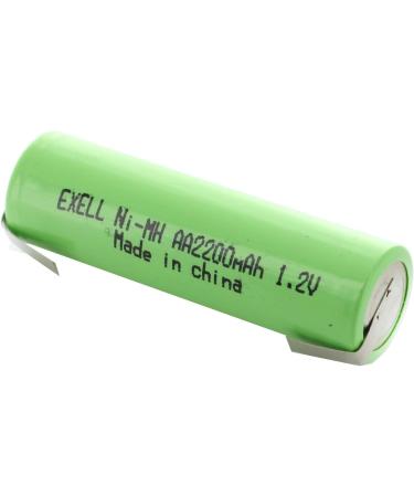 Exell 2-Pack 1.2V AA 2200mAh NiMH Rechargeable Batteries - High Power for Telecom UPS & Smart Grid Use - Buy Online on GoSupps.com