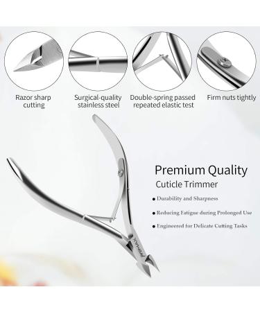 ProMax Professional Grade Cuticle Nipper/Cuticle Cutter/Clipper Made of High Grade Stainless Steel Brush Finish-Flat- Double Spring For Nail Art Tool and Manicure/Pedicure (Full Jaw)10-10027 - Buy Online on GoSupps.com