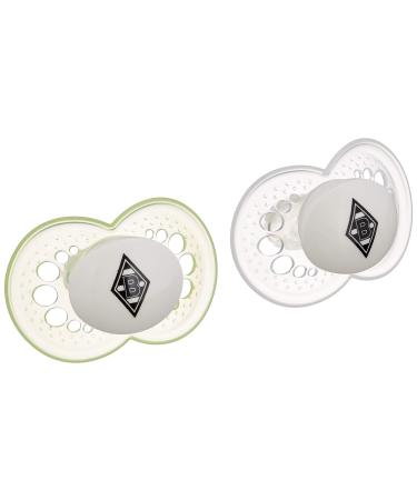 MAM Football Schnuller in a set of 2 original pacifier in the fan design by Borussia M nchengladbach tooth-friendly baby pacifier from Mam Skinsoft silicone 6-16 months 6-16 months BMG