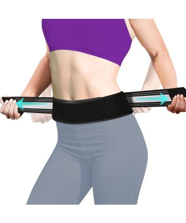 Lightweight Back Brace for Lower Back Pain Under Clothes - Relief from Sciatica Hip and Spine Pain - Breathable & Adjustable Lumbar Support Belt for Home Work and Exercise - Suitable for Women&Men (Medium)