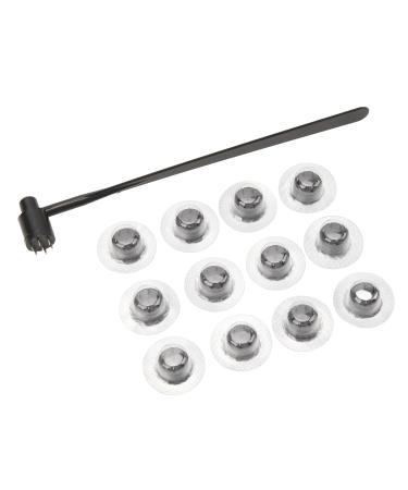 Seven Star Needle Set & Hammer - Stainless Steel Plum Blossom Skin Hammer with 12 Replacement Heads | International Shipping - Buy Online on GoSupps.com