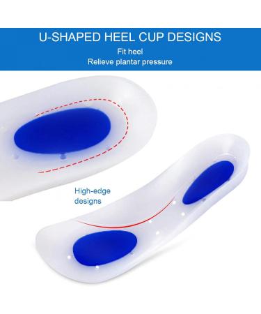 Buy Silicone Insoles - Invisible Gel Heel Cushions for Pain Relief | Breathable Anti-Sweat Comfort - Buy Online on GoSupps.com