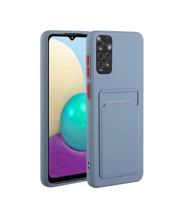 Tivenfezk Nadoli Silicone case for Xiaomi Redmi Note 11 Ultra thin shockproof scratch -resistant Wallet soft TPU protective cover mobile phone case with credit card holder xiaomi redmi note 11 gray