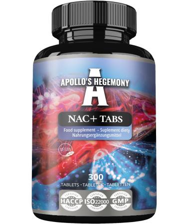 APOLLO'S HEGEMONY NAC+ 150 mg - N-Acetyl L-Cysteine and Artichoke Extract 300 Vegan Tablets 1200 Servings Amino Acid Dietary Supplement Supports Detox and Liver Health Tablet 300 Count (Pack of 1)