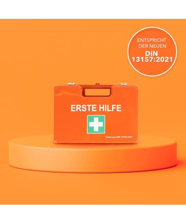 Floordirekt First Aid Suitcase DIN 13157 - Complete Emergency Kit for Home & Office Wall Bracket Included Ideal for Up to 50 Employees - Buy Online on GoSupps.com