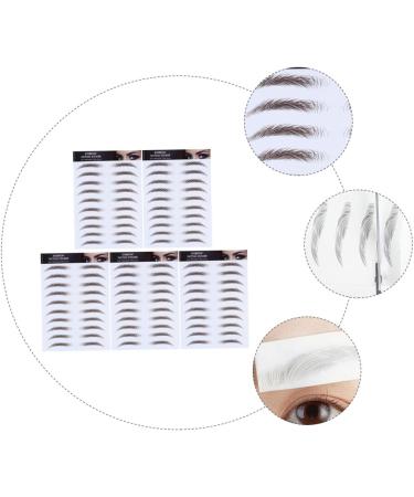 Outanaya Authentic Eyebrows 5pcs Eyebrow Stickers Shaping Brow Shaper Eyebrow Stencils Semi-permanent Transfer Stickers 6d 21x15cm Brown - Buy Online on GoSupps.com
