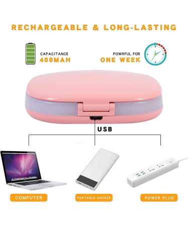 BERRYUP Compact LED Travel Makeup Mirror 1X/10X Magnification | Dimmable Brightness, Rechargeable & Portable Handheld Mirror - White - Buy Online on GoSupps.com