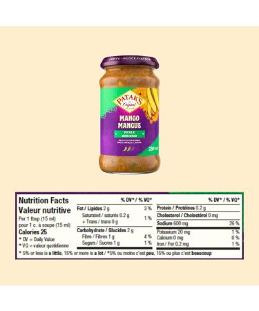 Patak's Indian Style Mango Pickle Authentic Indian Flavours Vegan Gluten Free 284ml - Buy Online on GoSupps.com