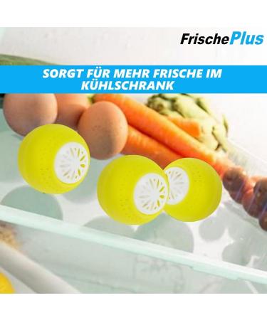 FrischePlus Natural Odor Neutralizer Balls Activated Carbon Refrigerator Odor Remover Set of 3 | Eco-Friendly & Effective Solution for Freshness - Buy Online on GoSupps.com