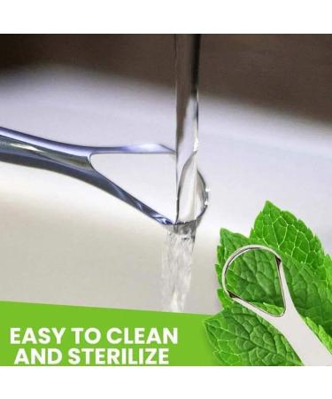 Stainless Steel Tongue Scraper - EIRZNGXQ Oral Care Tool for Fresh Breath & Hygiene - Buy Online on GoSupps.com