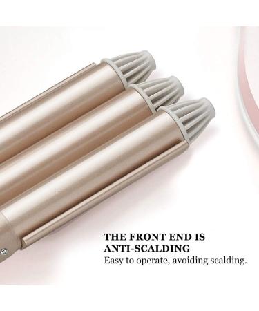 ANKROYU Three Barrel Curling Iron Portable Crimpers Professional Hair Curling Wand Salon Hairstyling Waver Hair Crimper Adjustable Quickly Curling Wand for Travel Party(US) - Buy Online on GoSupps.com