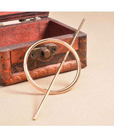 Jakawin Circle Hair Clip Brass Barrette Jewelry - Minimalist Hair Accessories for Women & Girls (Gold) | HCl035 - Buy Online on GoSupps.com