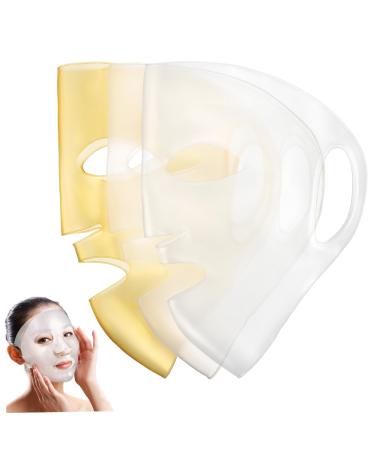 Housoutil Masques Faciaux En Silicone R utilisables 3 Pi ces Taille Unique Protection Hydratante Pour Femme Usage Spa Et Bain