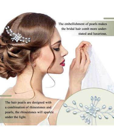 ZHIZAIHU 6 Pieces Crystal Wedding Hair Combs Hair Accessories for Girls - Buy Online on GoSupps.com