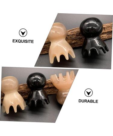SESESFOUFU 1STK OCTOPUS Massage Comb - Natural Yak Horn Handicraft Tool for Scalp & Hair Care | Portable Massage Comb - Buy Online on GoSupps.com