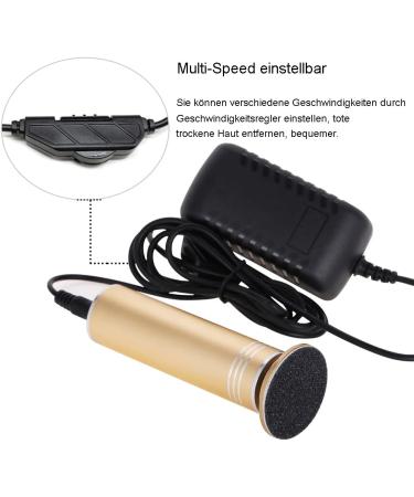Professional Adjustable Speed Electrical Corneal Remover - Gold Foot Care Tool with 60s Replacement Pad for Smooth Feet - Buy Online on GoSupps.com