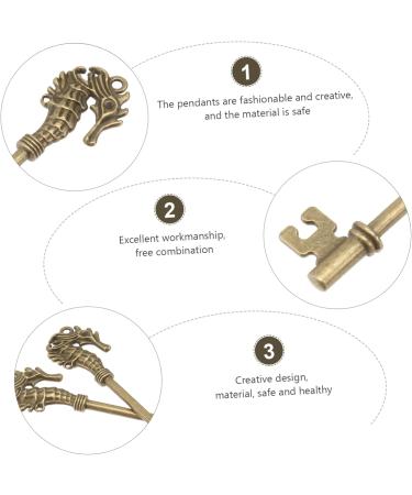 Operitacx 15 Pcs Diy Alloy Accessories Bond Bracelets for Couples Animal Charm Seahorse Head Design Pendants - Buy Online on GoSupps.com
