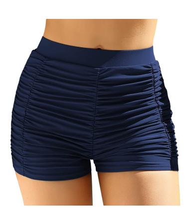 Short swimming trunks women uV protection beach pants short leggings quickly drying swimming shorts Boards shorts basic beach shorts beach shorts swimming shorts swimming slip for beach water sports dark blue l