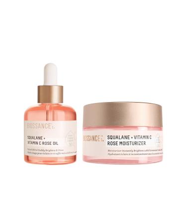 BIOSSANCE Vitamin C Rose Moisturizer + Vitamin C Rose Oil Bundle