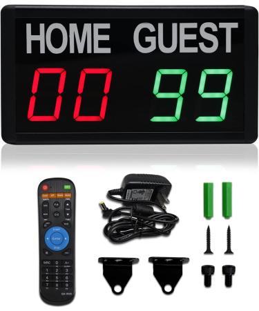 GAN XIN Portable Electronic Scoreboard with Remote | 1-99 Digital Score Keeper for Volleyball, Basketball, Football, and More - 1.8inch Red+Green - Buy Online on GoSupps.com