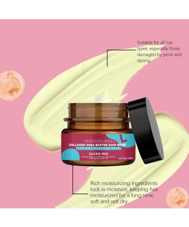 Collagen and Shea Butter Hair Mask Deep Repairing Collagen Hair Mask Nourishing Moisturizing Hair Mask for Hair Acid Repairing Hair Mask - Buy Online on GoSupps.com