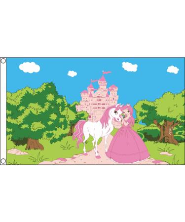 AZ FLAG Flag Princess Pony Castle 150x90cm - Princess Pony Castle flag 90 x 150 cm - flags Top Quality