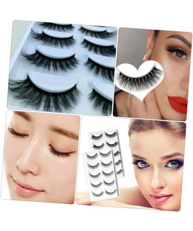 POPETPOP 5 Pairs Fake eyelashes fake makeup lashes magnetic false eyelashes false lashes bulk natural 3d layered effect eyelashes beauty accessories fake lashes fiber girl Hand made set - Buy Online on GoSupps.com