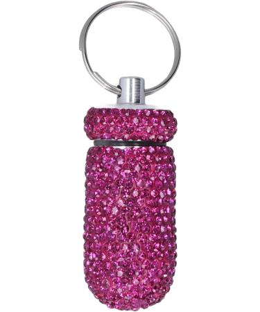 Drug Case Water Resistant Rhinestone Pocket Drug Holder Aluminum Alloy Portable Purple for Outings - Buy Online on GoSupps.com