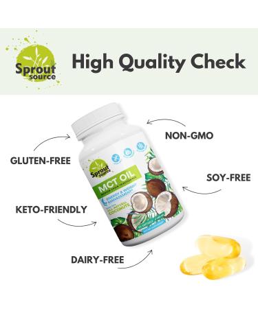 Sprout Source Keto MCT Oil Softgels 1000mg: 90-Day Supply Premium C8 & C10 Blend for Sustained Energy and Weight Management Made from Natural Coconut Oil Non-GMO Gluten-Free 90 softgels - Buy Online on GoSupps.com