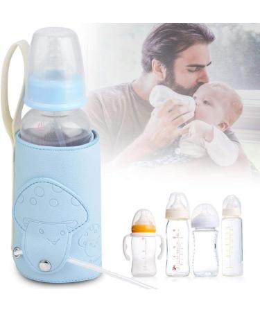 Portable USB Baby Bottle Warmer Bag - Insulated Milk Heater with USB Charging Port (Blue) - Buy Online on GoSupps.com