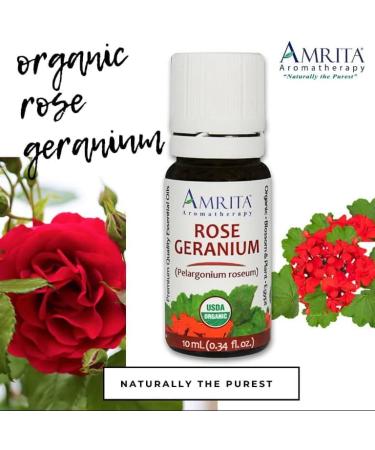 Organic Geranium Rose Essential Oil 100% Pure Undiluted Pelargonium roseum Therapeutic Grade Premium Quality Aromatherapy Oil Tested & Verified 10ML 0.34 Fl Oz (Pack of 1) - Buy Online on GoSupps.com
