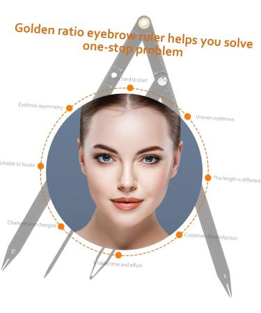 Mobestech 5 pcs Mean Golden Ratio Positioning Ruler Eyebrow Second Metal Generation Stainless Stencils - Buy Online on GoSupps.com