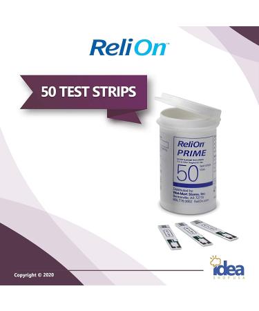 ReliOn Prime Blood Glucose Test Strips 50 Ct (2 Pack) Bundle - Exclusive Look After Your Diabetes Guide Included - Buy Online on GoSupps.com