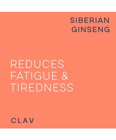 CLAV Siberian Ginseng - 900mg Eleuthero Root Powder - Energy Supplement - Reduction of Tiredness & Fatigue - 60 Ginseng Capsules - Made in Germany - Buy Online on GoSupps.com