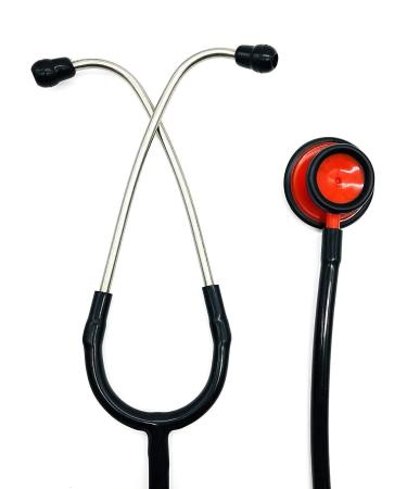 Waterproof Red & Black Matte Stethoscope for Doctors Students & Clinicians Reliable & Stylish Medical Equipment - Buy Online on GoSupps.com
