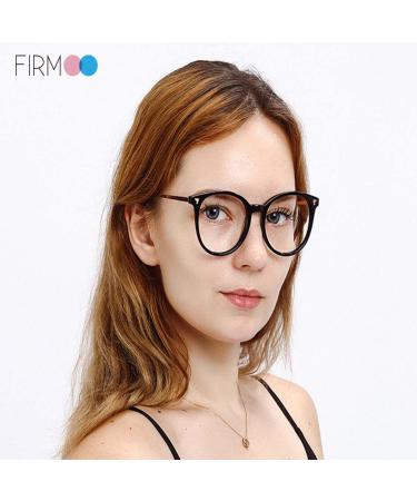 Firmoo Blue Light Blocking Reading Glasses for Men & Women - Retro Round Anti-Eyestrain Computer Gaming Glasses - Black 0.0x - Buy Online on GoSupps.com