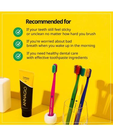 ANNAGIO Toothpaste 100ml | Gentle Whitening & Fresh Breath | Daily Oral Care | Fluoride-Free | Vegan Formula | Made in Korea 4.59 Fl Oz (Pack of 1) - Buy Online on GoSupps.com