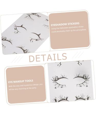 OHPHCALL 12 Pairs Halloween Eyeliner Stickers Eyeliner Eyeshadow Makeup Sticker Party Eyeliner Black Pvc - Buy Online on GoSupps.com