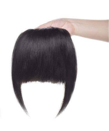 100% Remy Real Pony Hair Clip-in Bangs - Natural Black Fringe Extensions for Women - Buy Online on GoSupps.com