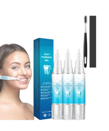 Neslemy Gum Shield Therapy Gel Gum Repair Treatment Gel Dentizen Gum Therapy Gel Teeth Whitening Essence Pen Deeply Cleaning Gums Enhances Overall Gum Health (3pcs)