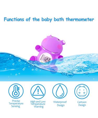 Baby Bath Thermometer | Doli Yearning Hippo | BPA Free | Kids Bathroom Safety & Floating Toy - Buy Online on GoSupps.com