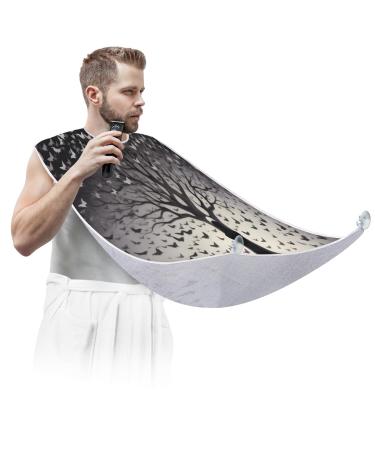 Abstract Background Beard Bib Apron Beard Hair Catcher for Men Shaving Fathers Day Anniversary Christmas Gifts for Dad Husband Beard Bib with 2 Suction Cups