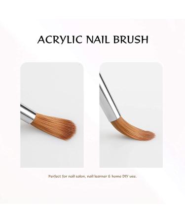 Acrylic Brush #20 Sable Kolinsky - Nail Art & Manicure Tool | Zobelhaar Wood Gel Brush for Acrylic Nails - Buy Online on GoSupps.com